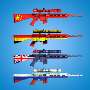 sniper rifle mk12spr 50 3D model