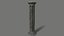 3D archway column pillar model
