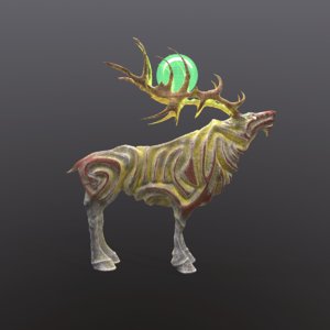 deer magic stone 3D model