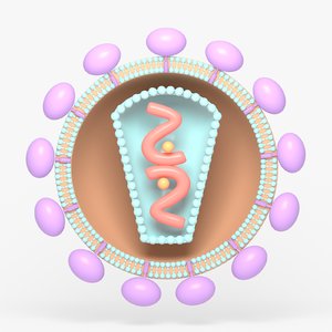 retrovirus core lipid 3D