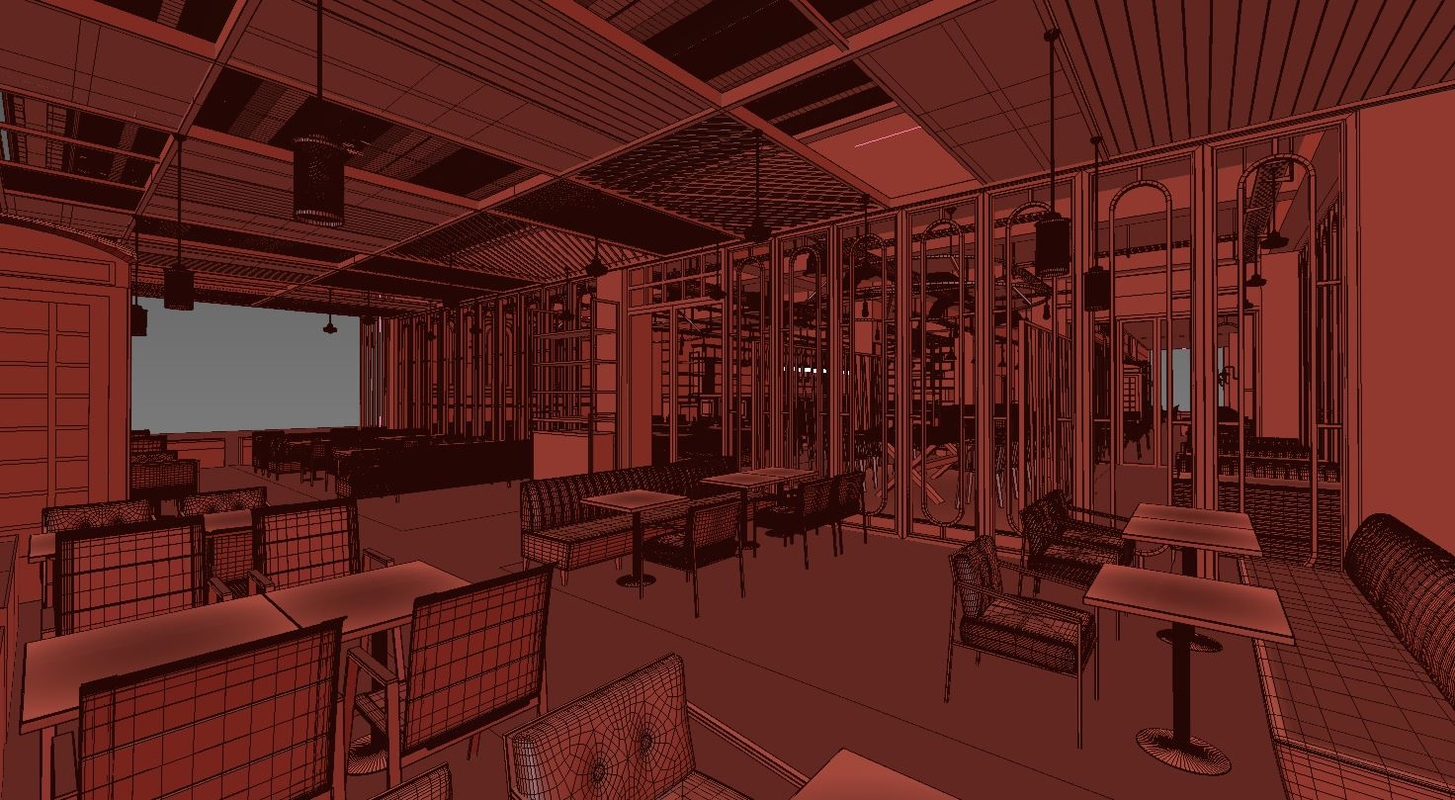 3D restaurant cafe interior model - TurboSquid 1361060