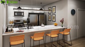 Creative Modern Style Kitchen Design Ideas by 3d interior designers Brisbane, Australia.