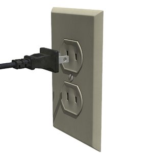 3D plug socket model