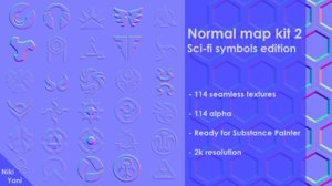 Normal map kit 2 Sci-fi symbols edition
