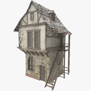 medieval house 3d 3ds