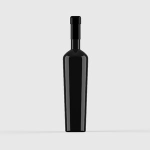 3D wine bottle model