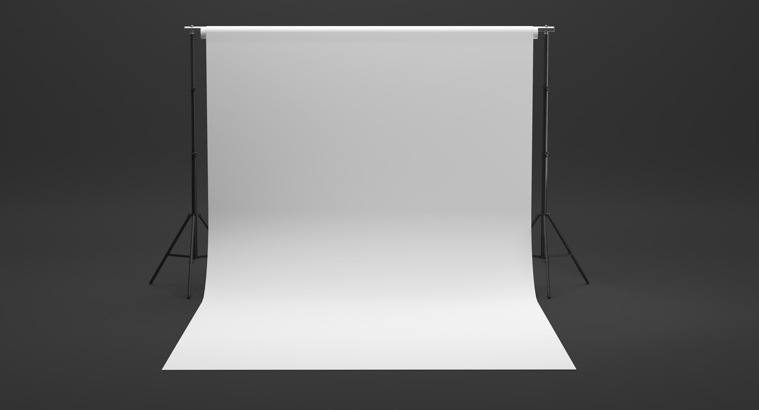 3D photo studio white backdrop model TurboSquid 1361386