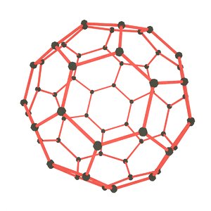 3D fuller fullerene model