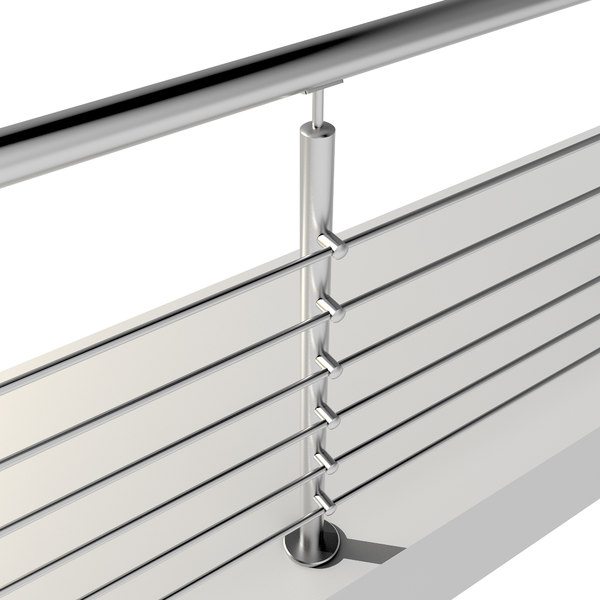 3d Stainless Steel Railing Turbosquid 1361423