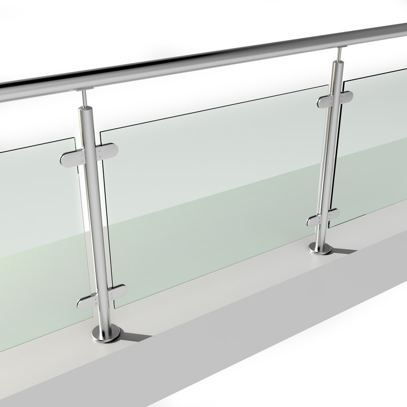 Stainless steel railing 3D model - TurboSquid 1361429