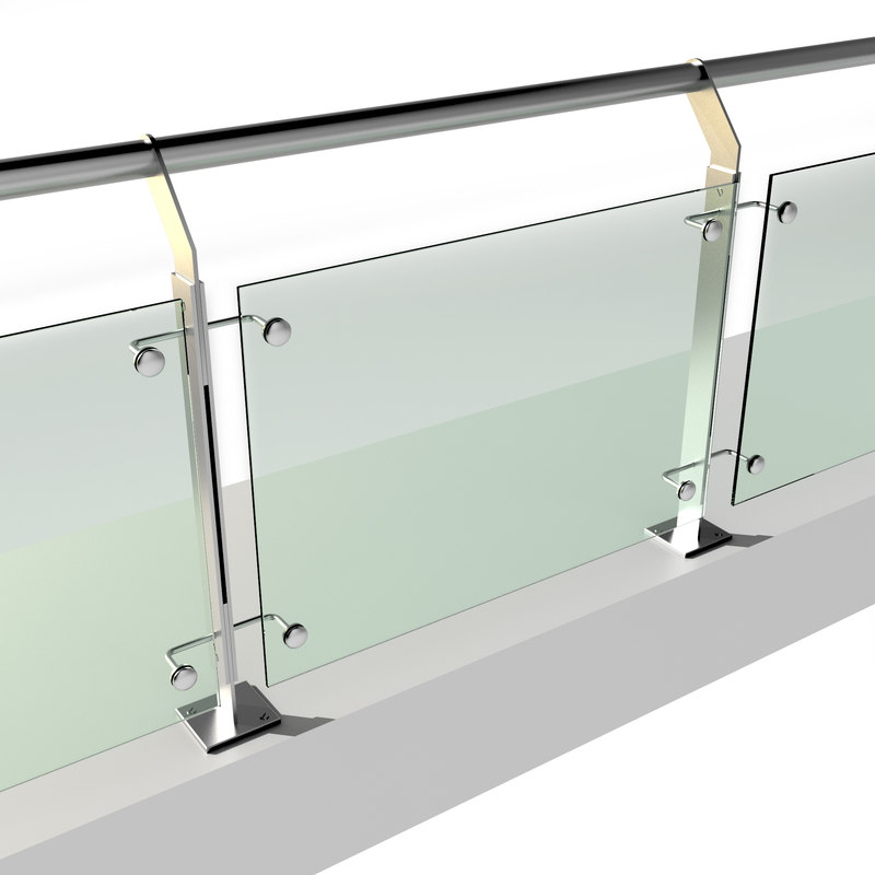 Glass Railing 3d Model