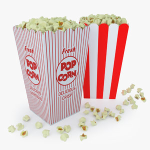 popcorns boxes 3D model