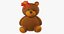 3D set stuffed bears toy