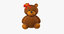 3D set stuffed bears toy