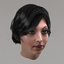 female hair 10 options 3D