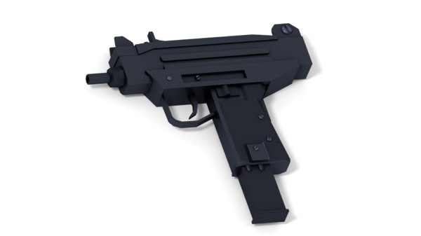 Lowpoly Micro Uzi 3d Modell Turbosquid