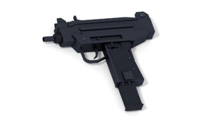 3D model micro uzi submachine gun