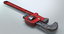 pipe wrench tools 3D model