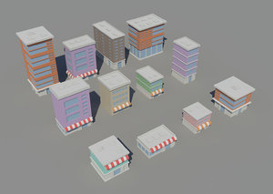 3D isometric buildings model