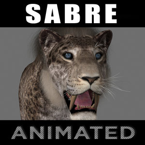 3D model female sabretooth - animation