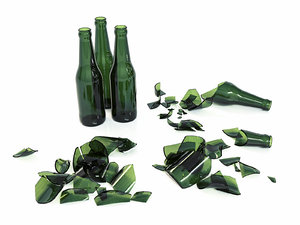 broken bottle 3D model