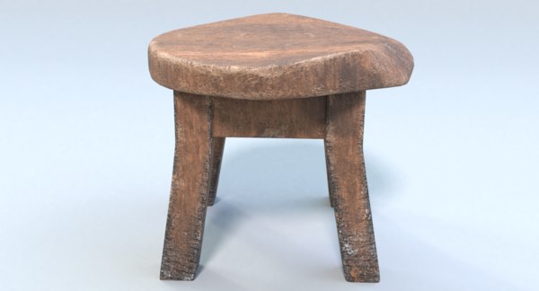 Stool old 3D model TurboSquid 1362098