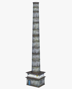 3D chimney factory model