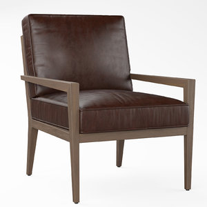 leather armchair chair 3D model
