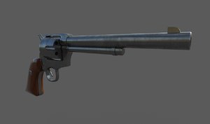 revolver steel animations 3D model