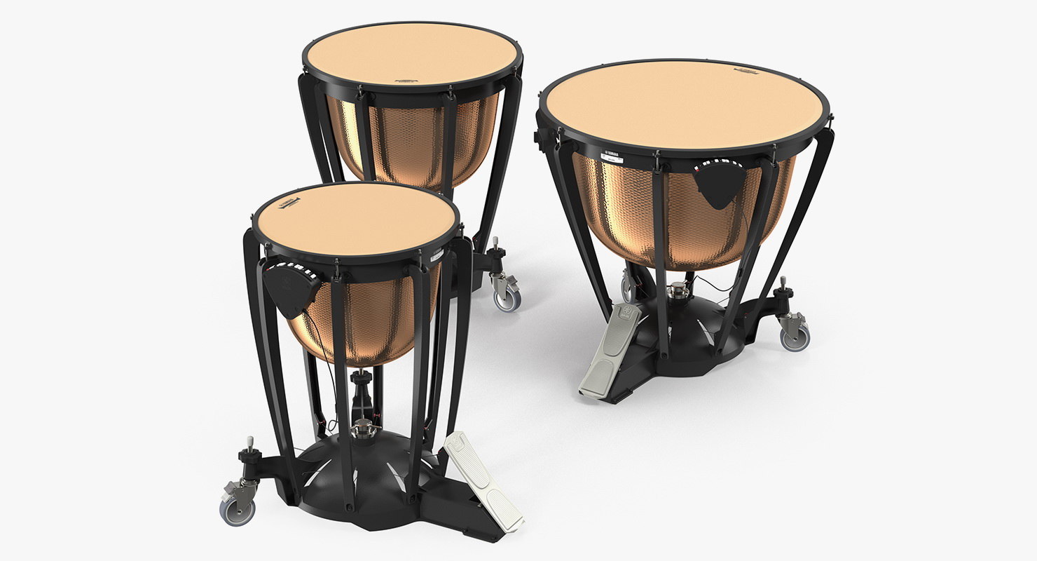 3D yamaha concert timpani set TurboSquid 1362555