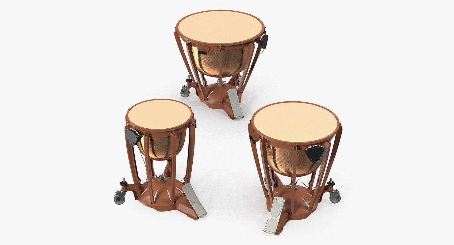 Kettle drums set 3D model - TurboSquid 1362742