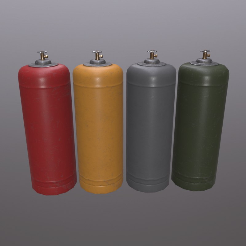 3D model gas cylinder TurboSquid 1362543
