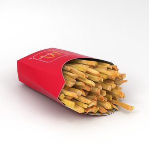 3D model french fries