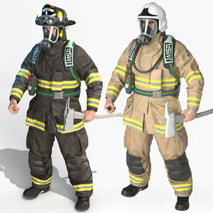3D fireman extreme fdny model