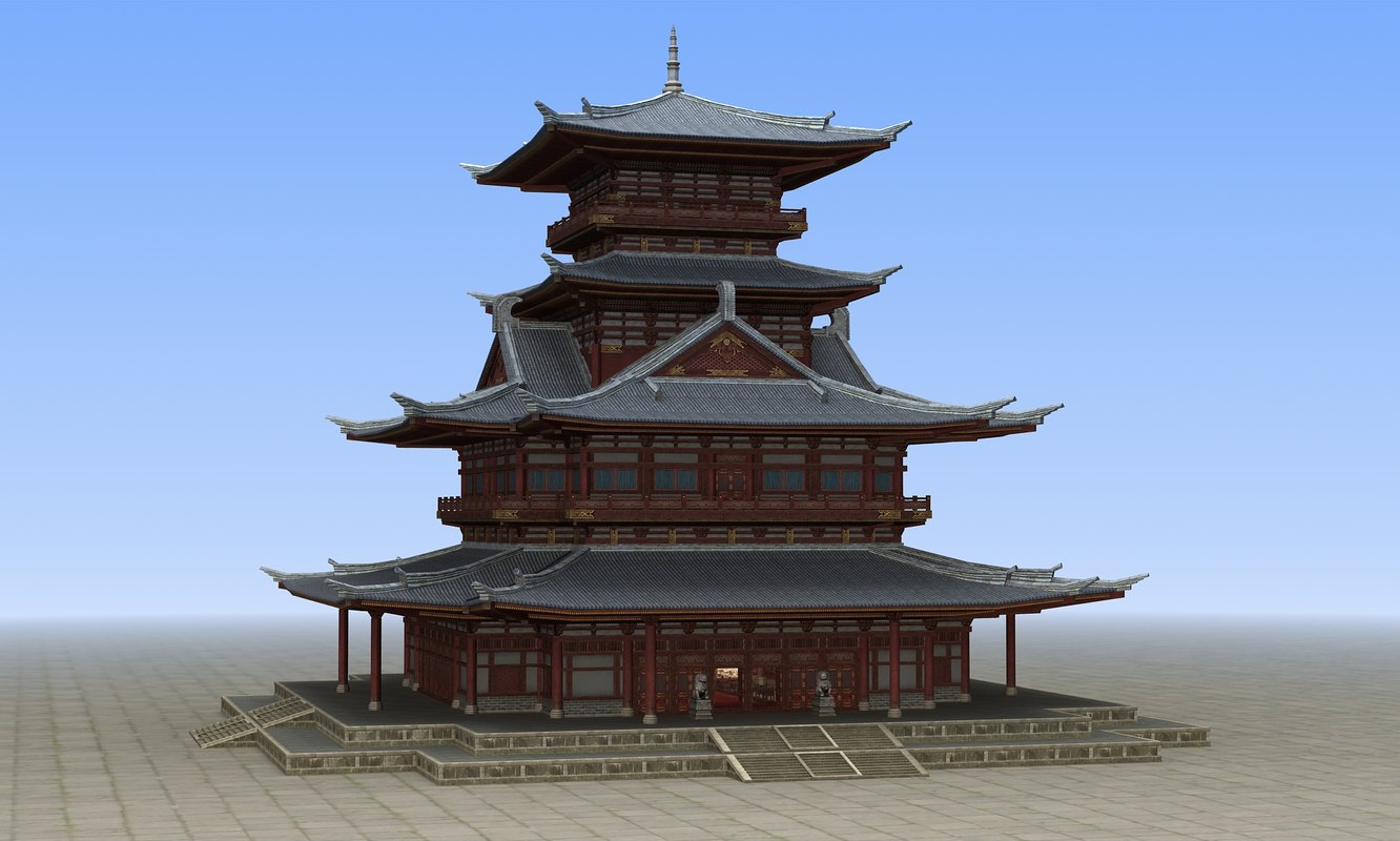 Chinese ancient architecture model - TurboSquid 1239393