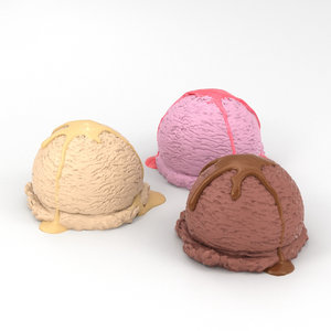 ice cream balls 3D model