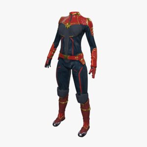 captain marvel suit model