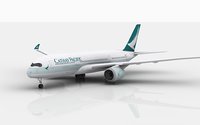 airbus a350 cathay pacific 3D model