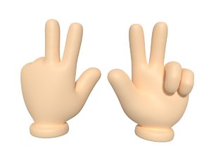 cartoon hand 3D model