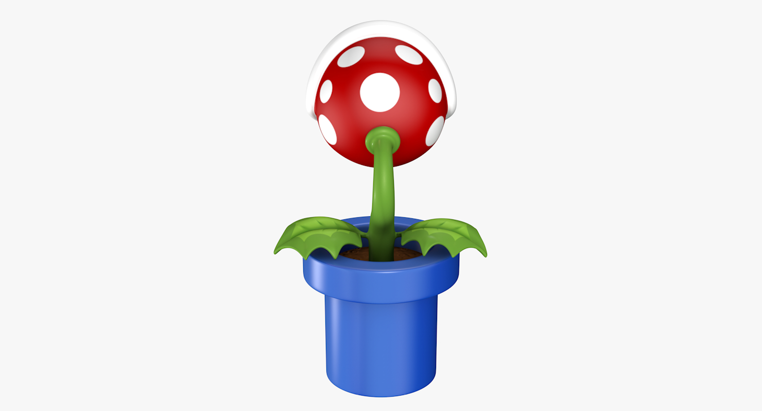 piranha plant super mario 3d model