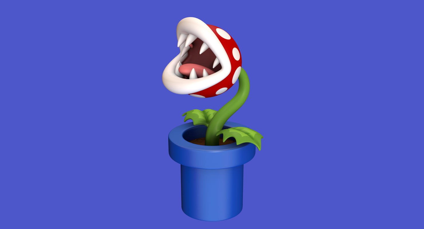 piranha plant super mario 3d model