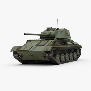 3d ww2 t80 light tank model