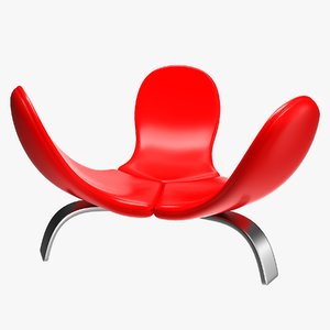3D realistic edra italia chair