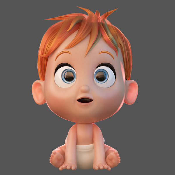 3d Baby Cartoon Cute Turbosquid