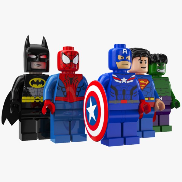 3D lego super heroes