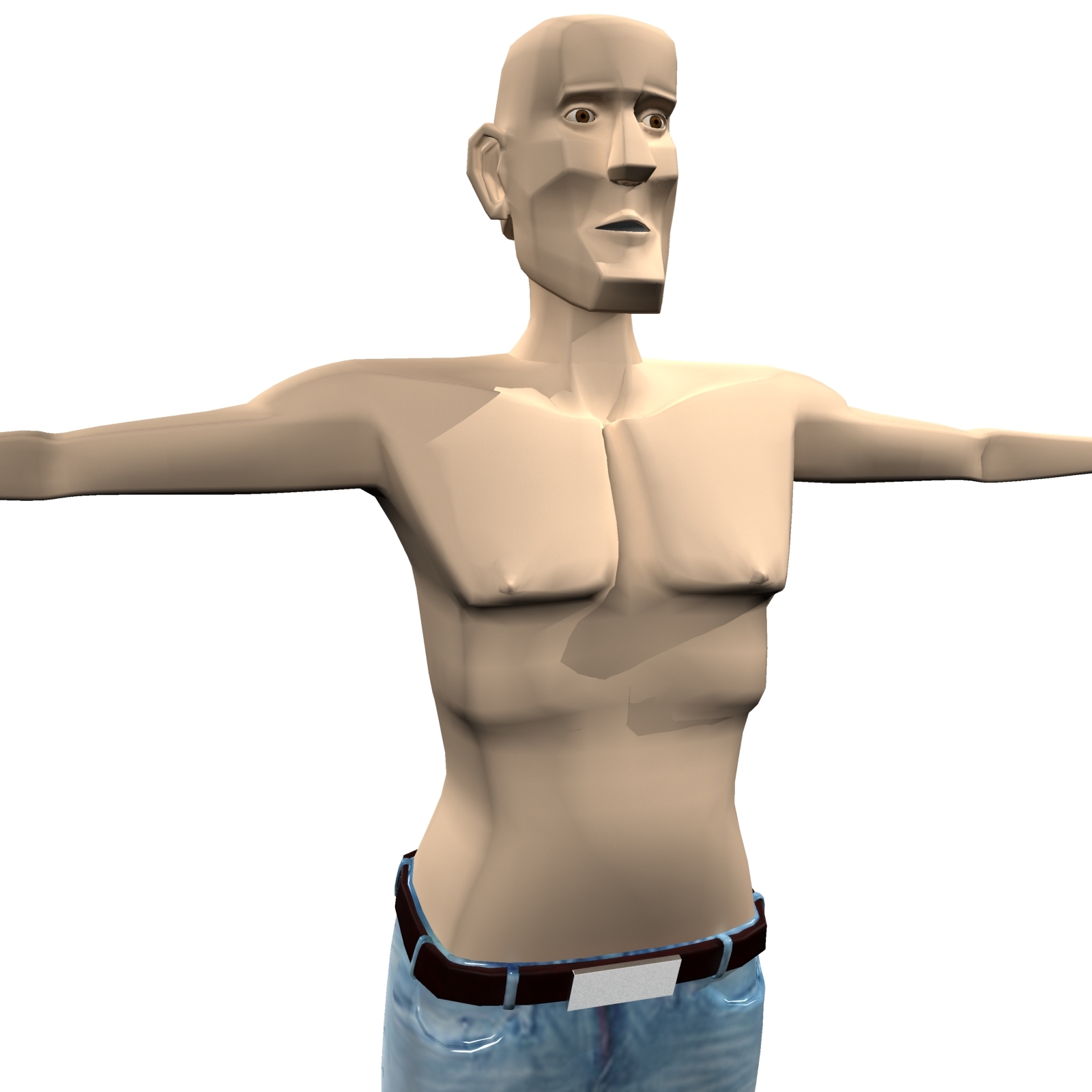 男人健美3d模型
