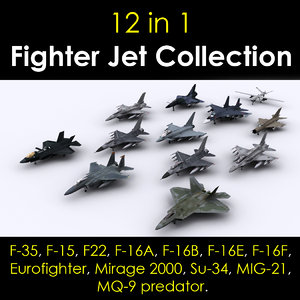 3D model fighter jet