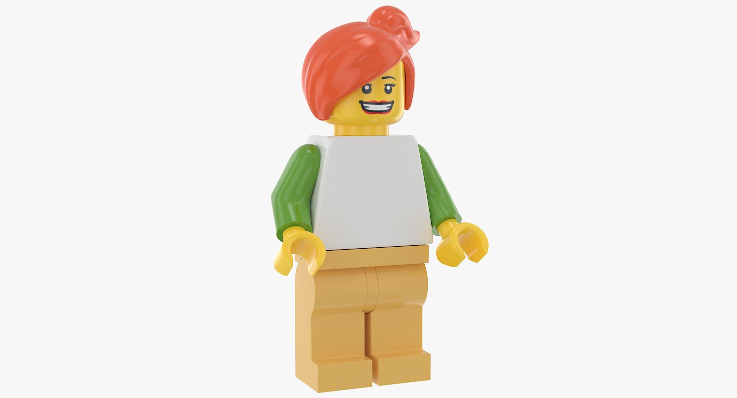 lego woman realistic 3d max