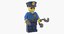 3D lego police officer