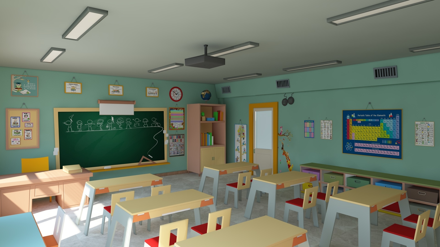 Модель классной комнаты в начальной школе
